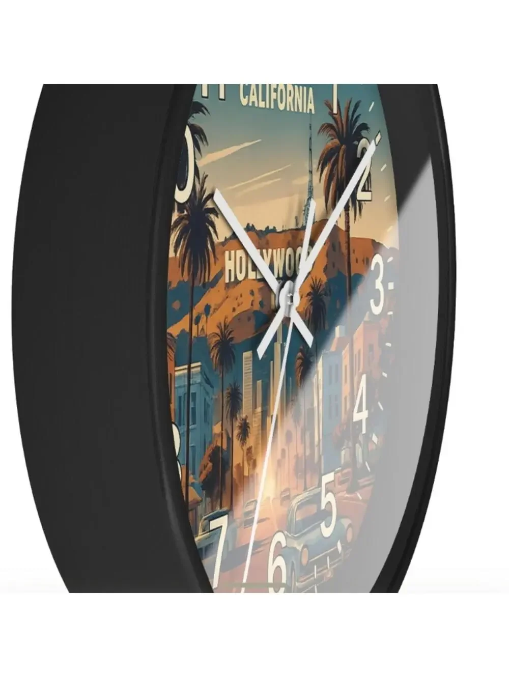 Hollywood Los Angeles Glow In The Dark Wall Clock New!